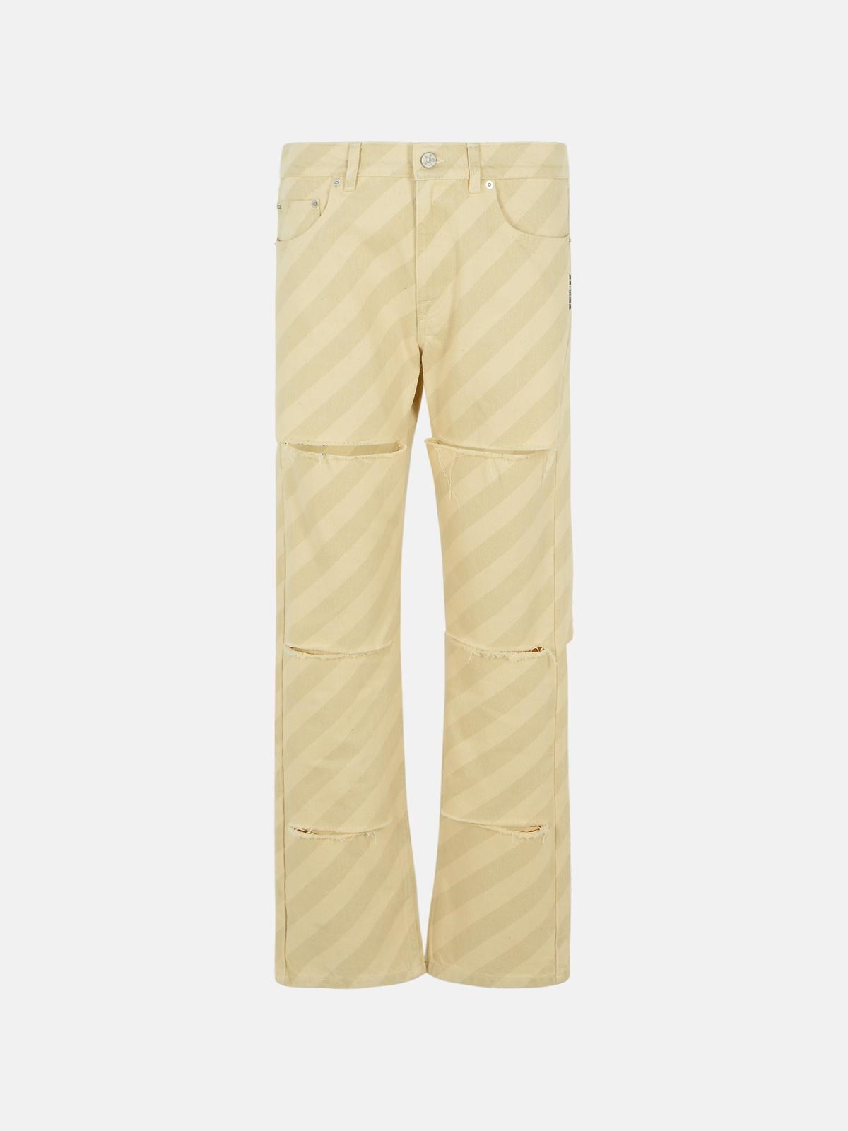 Marni Beige Cotton Jeans In Beige
