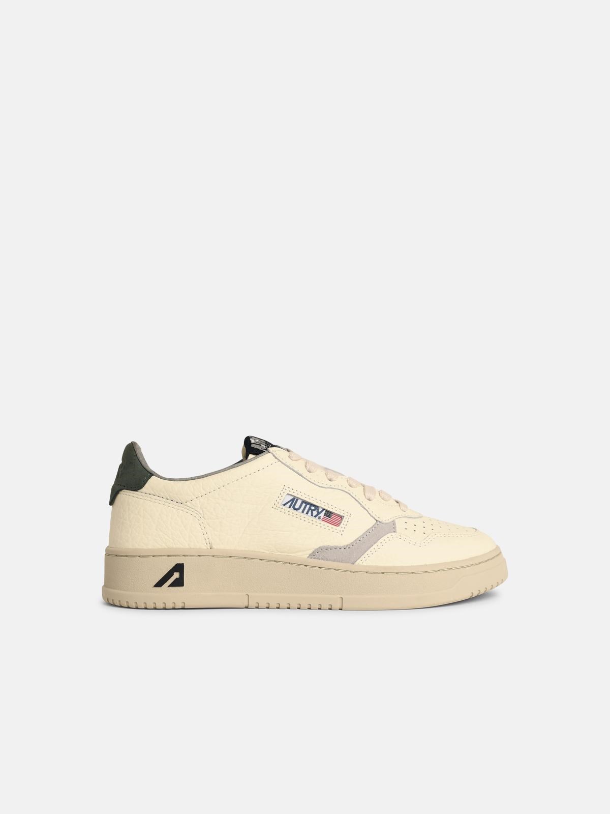 Autry White Leather Sneakers In Cream