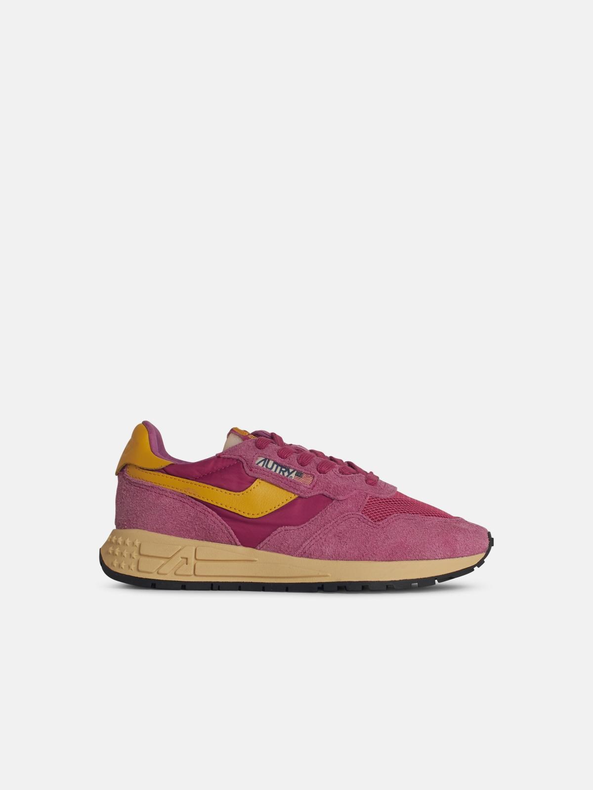Autry 'reelwind' Fuchsia Suede Sneakers In Fuchsia