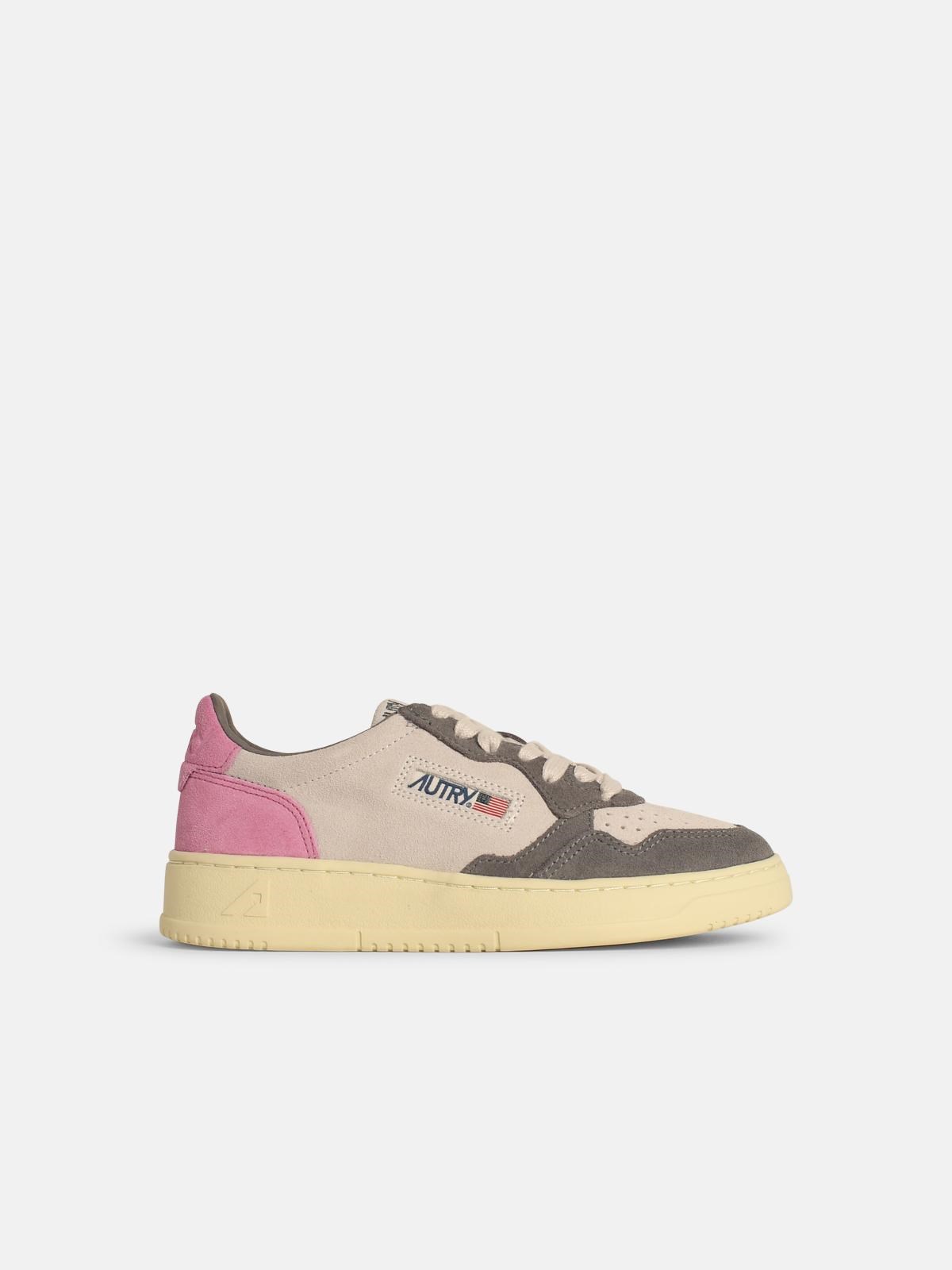 Autry 'medialist' Light Pink Leather Sneakers
