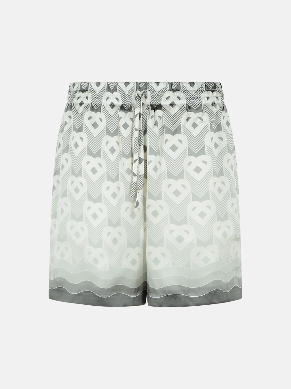Casablanca Grey Silk Bermuda Shorts In Grey