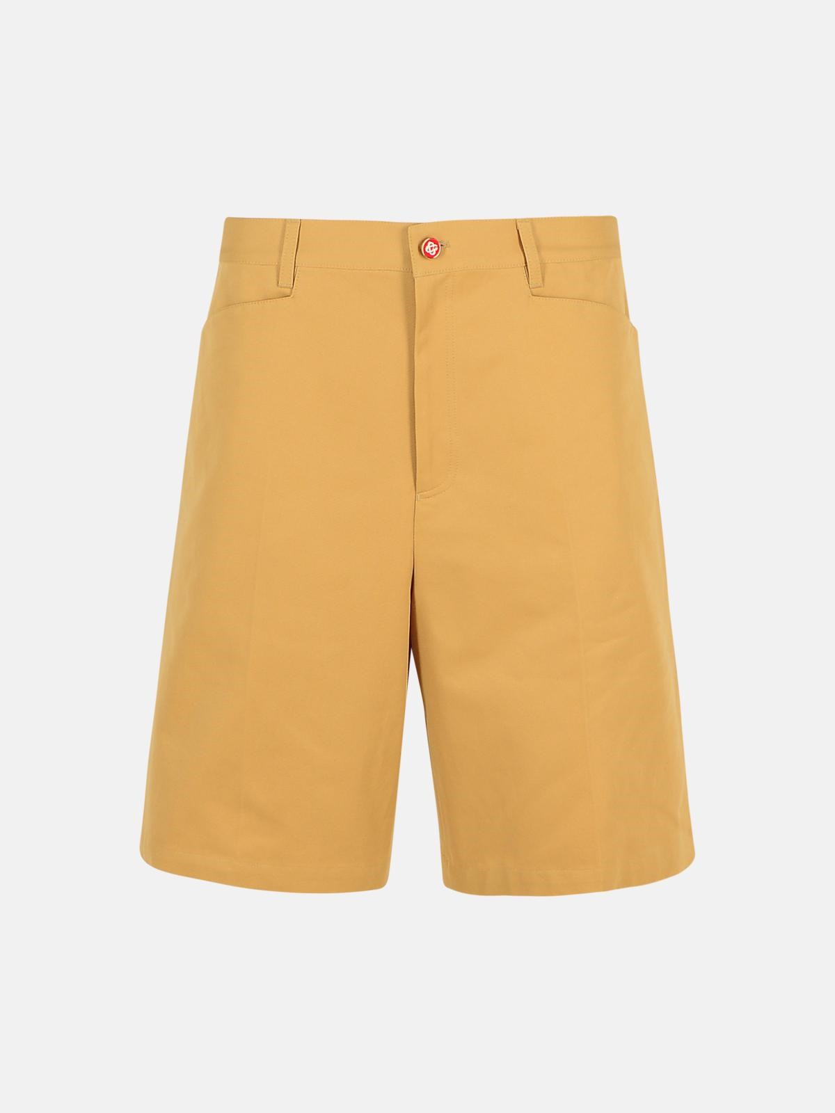 Casablanca 'chicano' Beige Cotton Bermuda Shorts