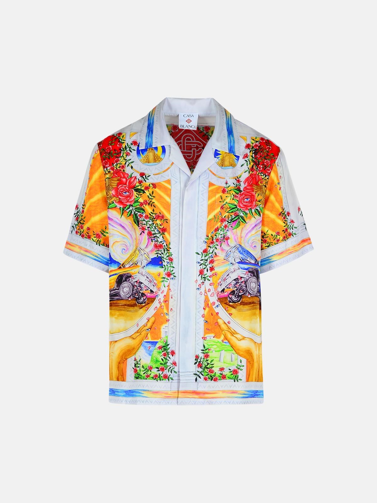 Casablanca 'tornade De Rose' Multicolor Silk Shirt