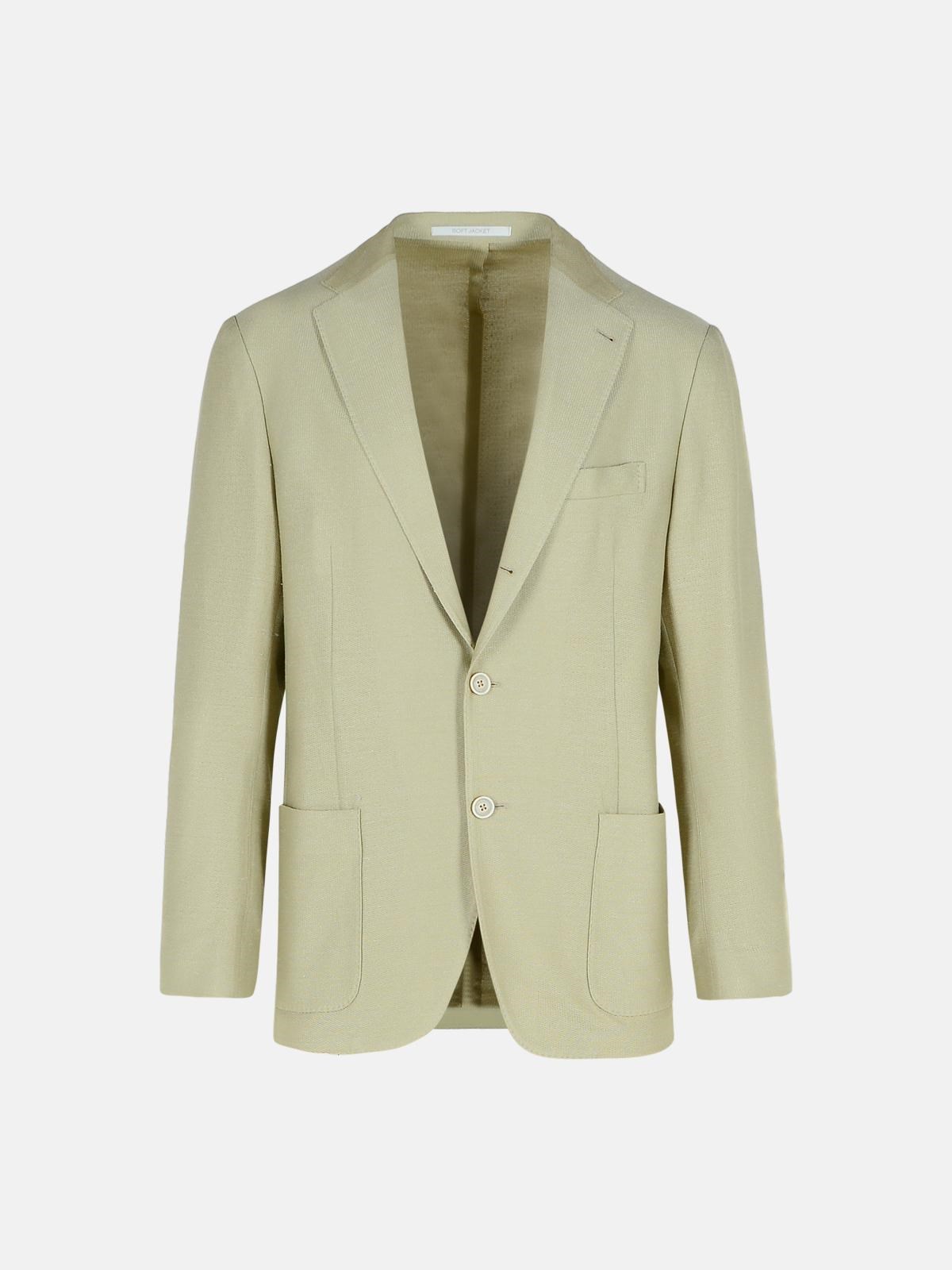 ELEVENTY Cream Cotton Blend Blazer
