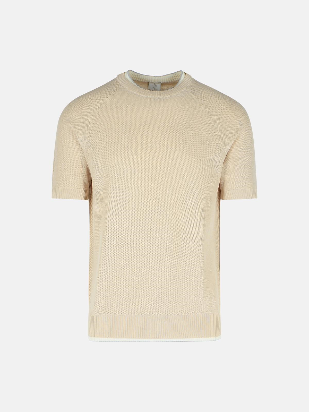 Eleventy Beige Cotton T-shirt