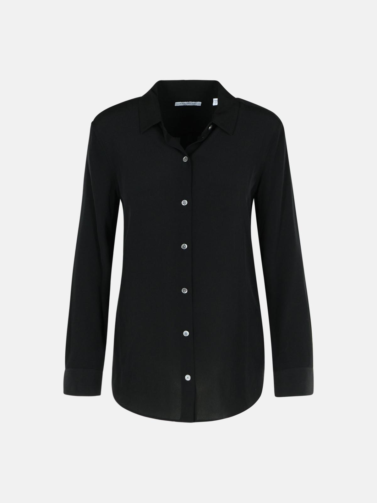 Equipment Black Silk Shirt In Black