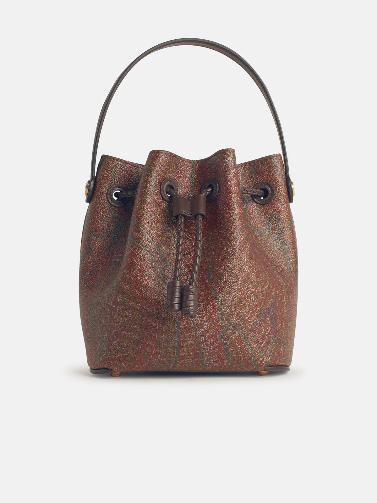 ETRO Small Bucket Bag In Brown Fabric
