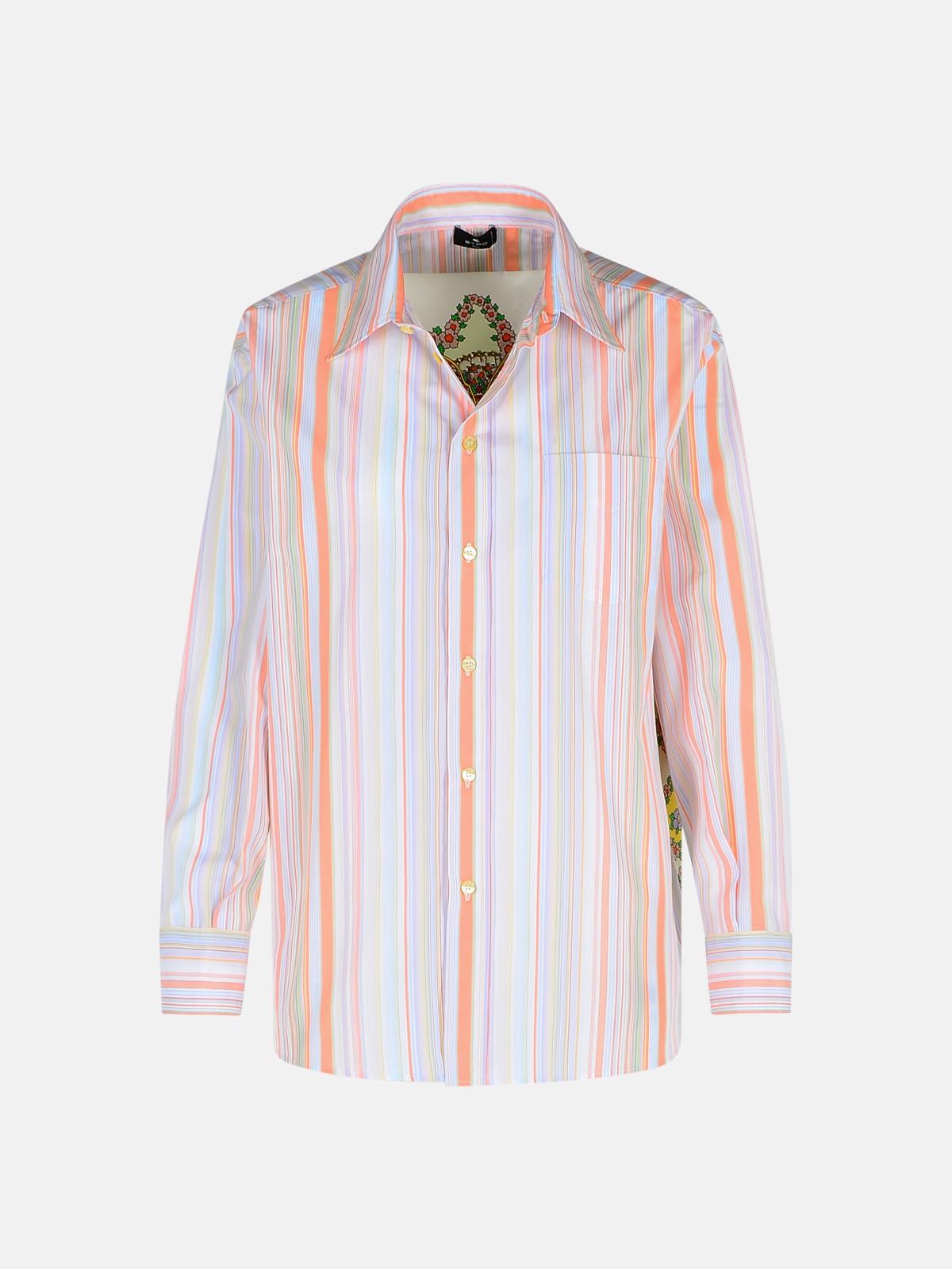 Etro Orange Cotton Shirt