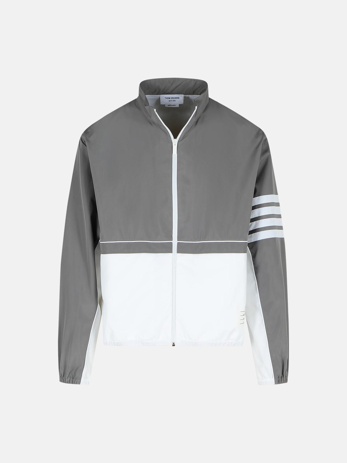 Thom Browne Grey Polyester Jacket In Grey