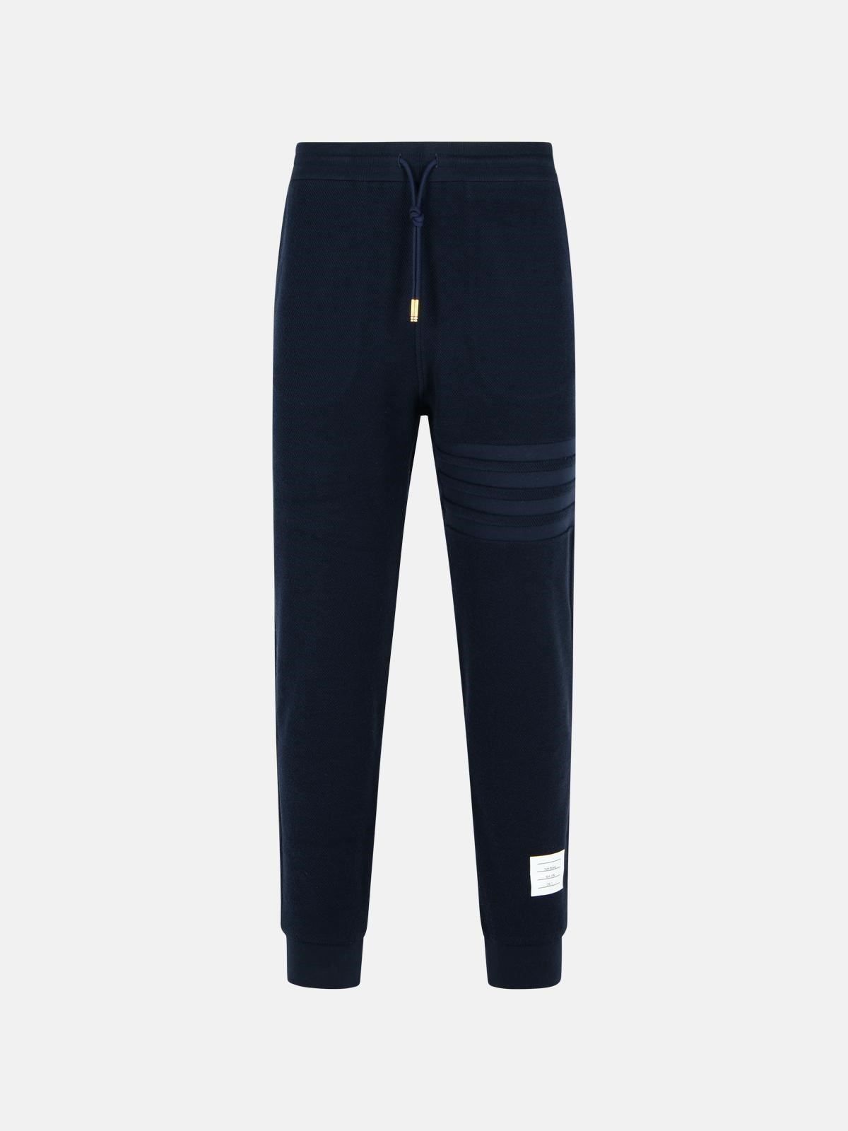Thom Browne 'jogger' Navy Cotton Pants In Navy