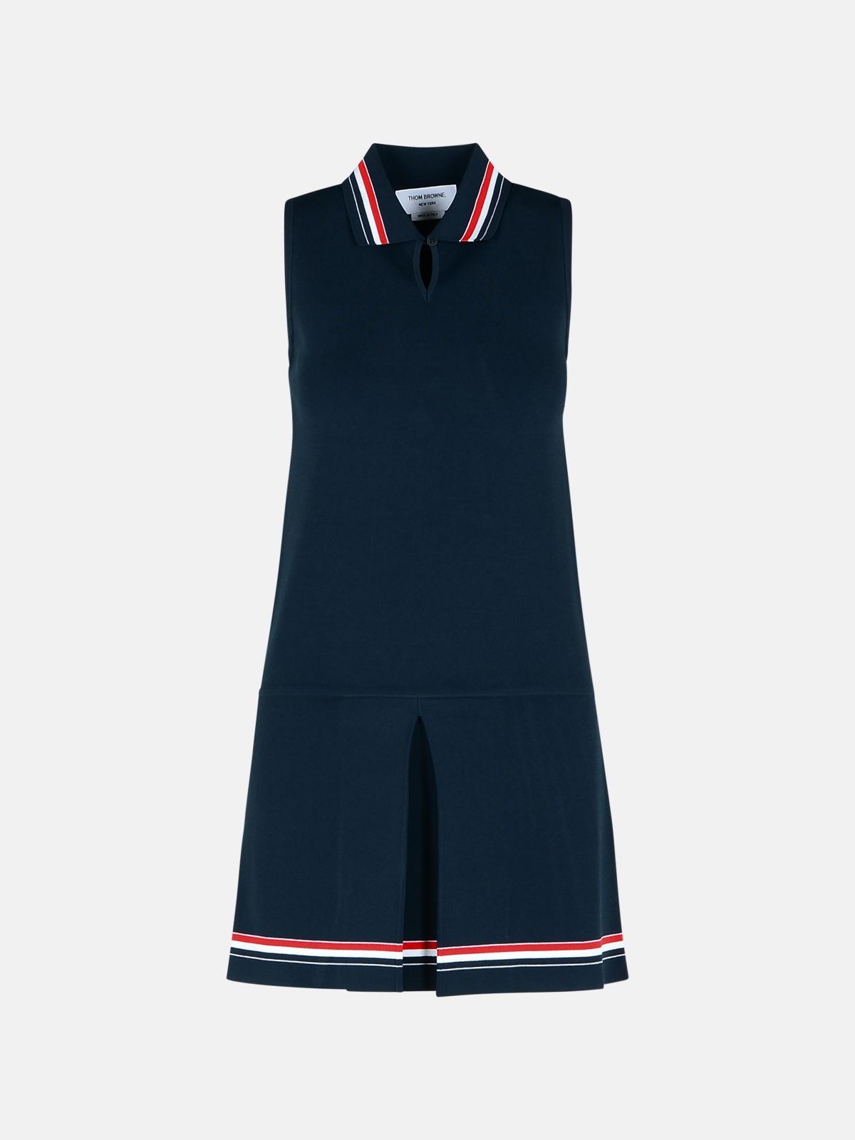 THOM BROWNE THOM BROWNE 'Tennis' Dress In Navy Viscose Blend