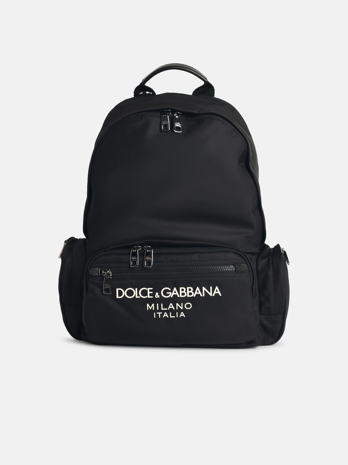 Dolce & Gabbana Black Nylon Blend Backpack
