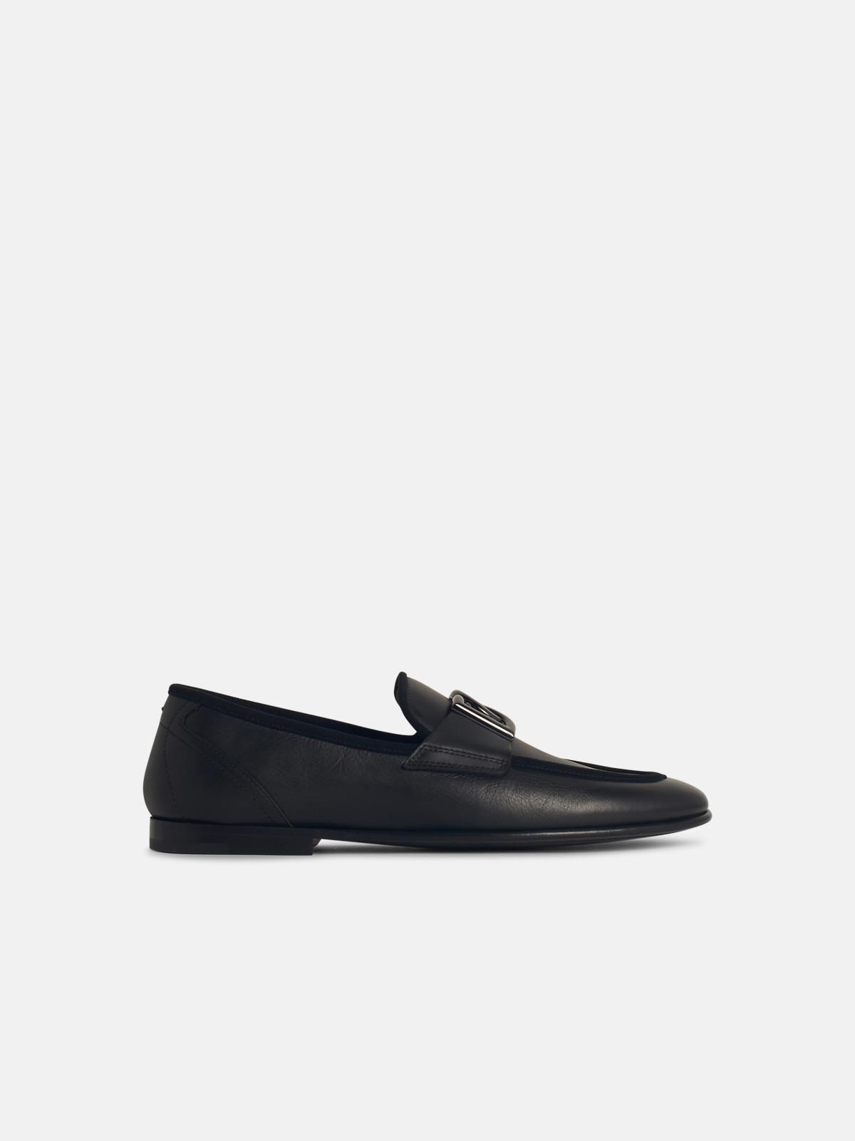 Dolce & Gabbana Black Leather Loafers In Black