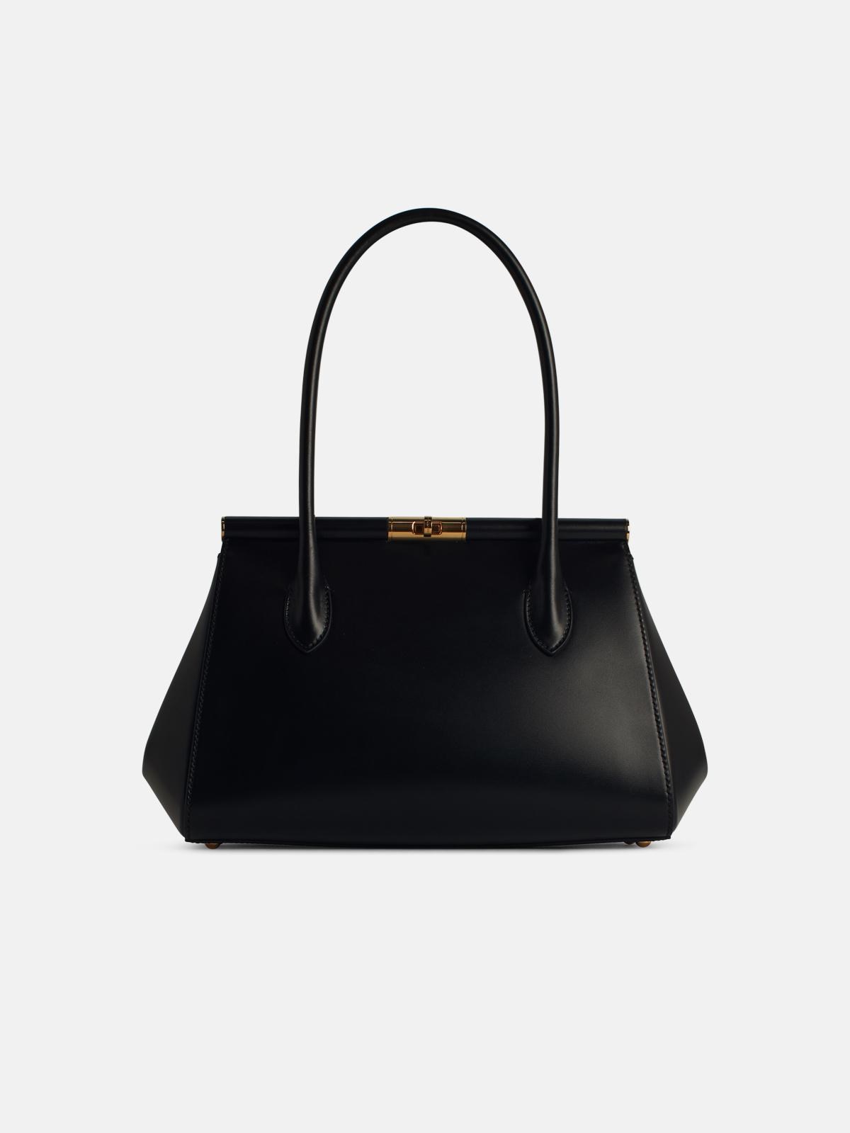 DOLCE & GABBANA 'NEW SICILY' BLACK LEATHER BAG