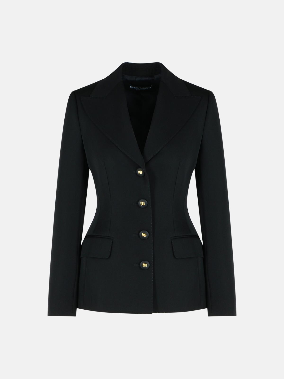 Dolce & Gabbana Black Virgin Wool Blazer