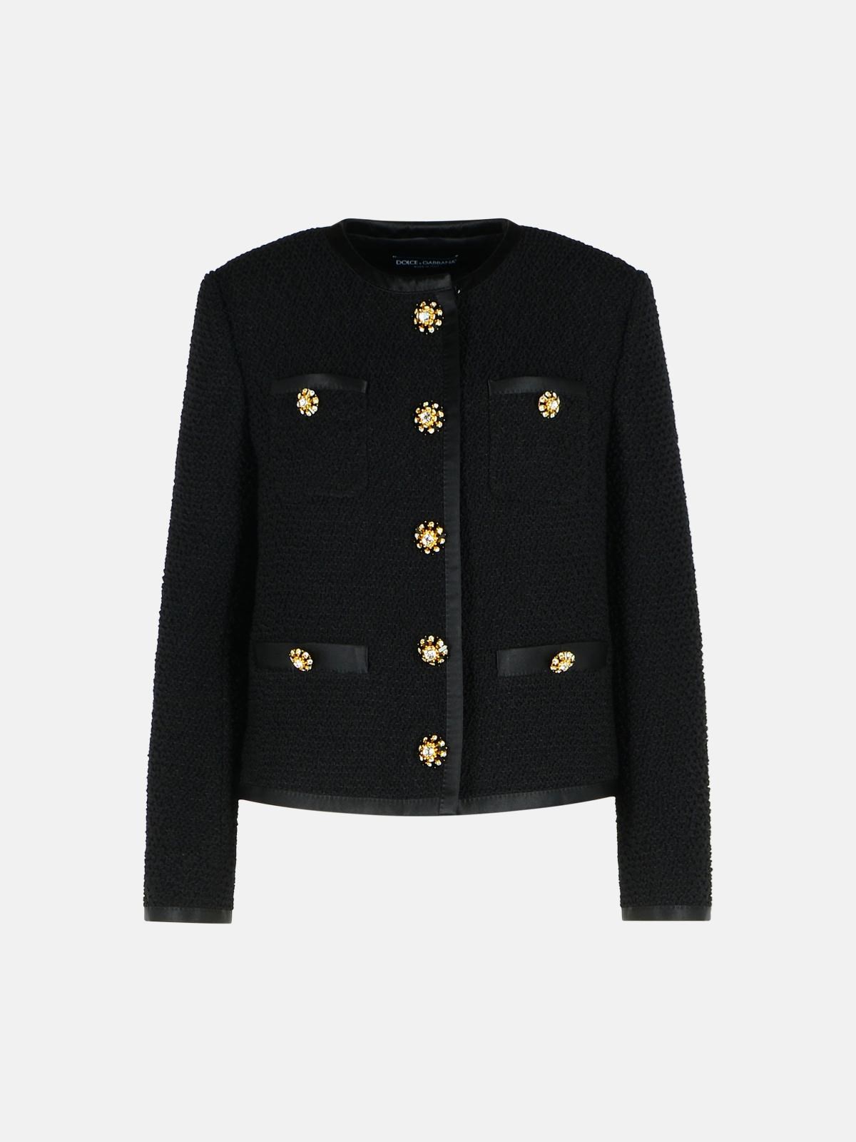 Dolce & Gabbana Black Wool Blend Jacket
