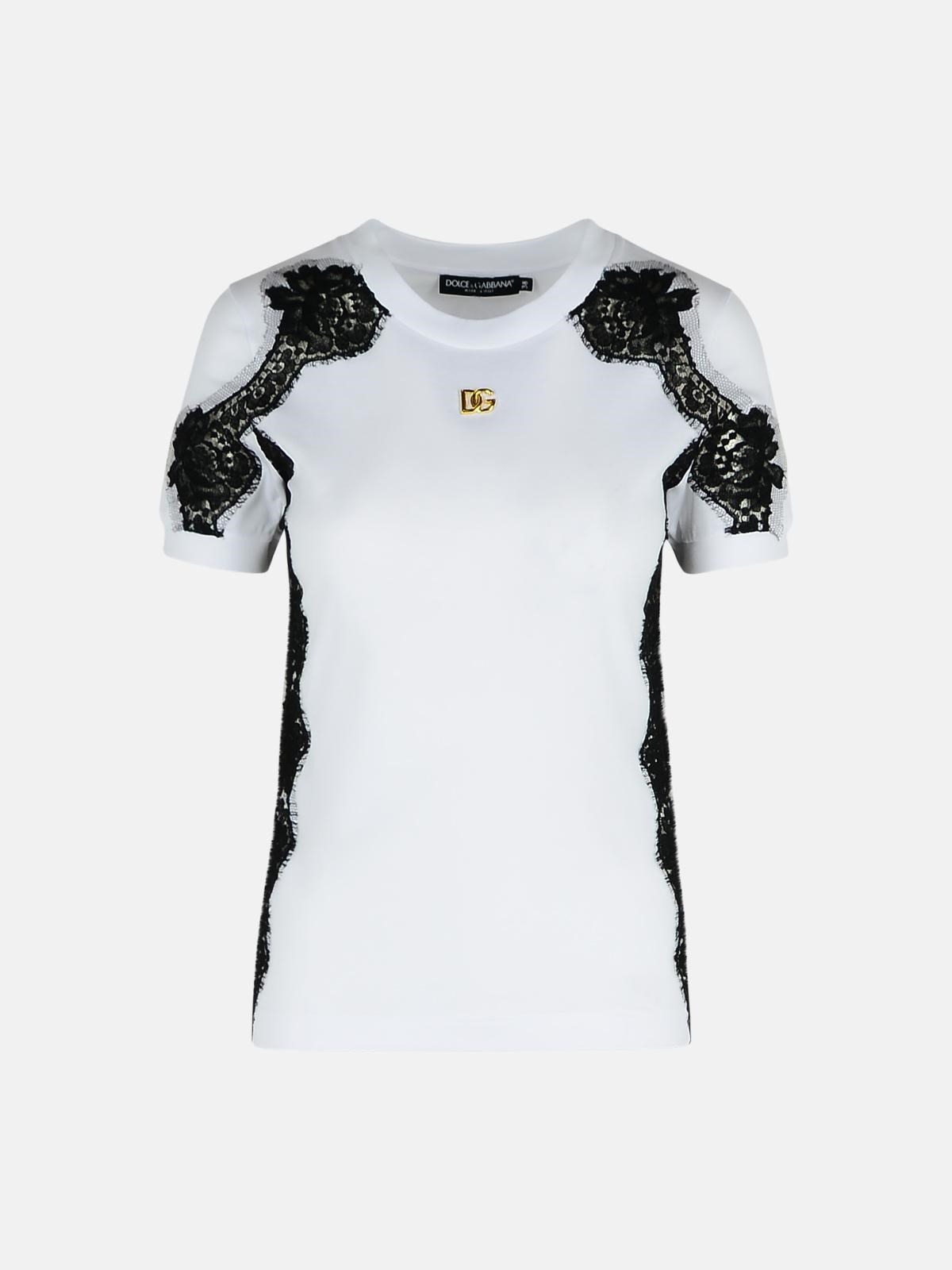 Dolce & Gabbana White Cotton T-shirt In White