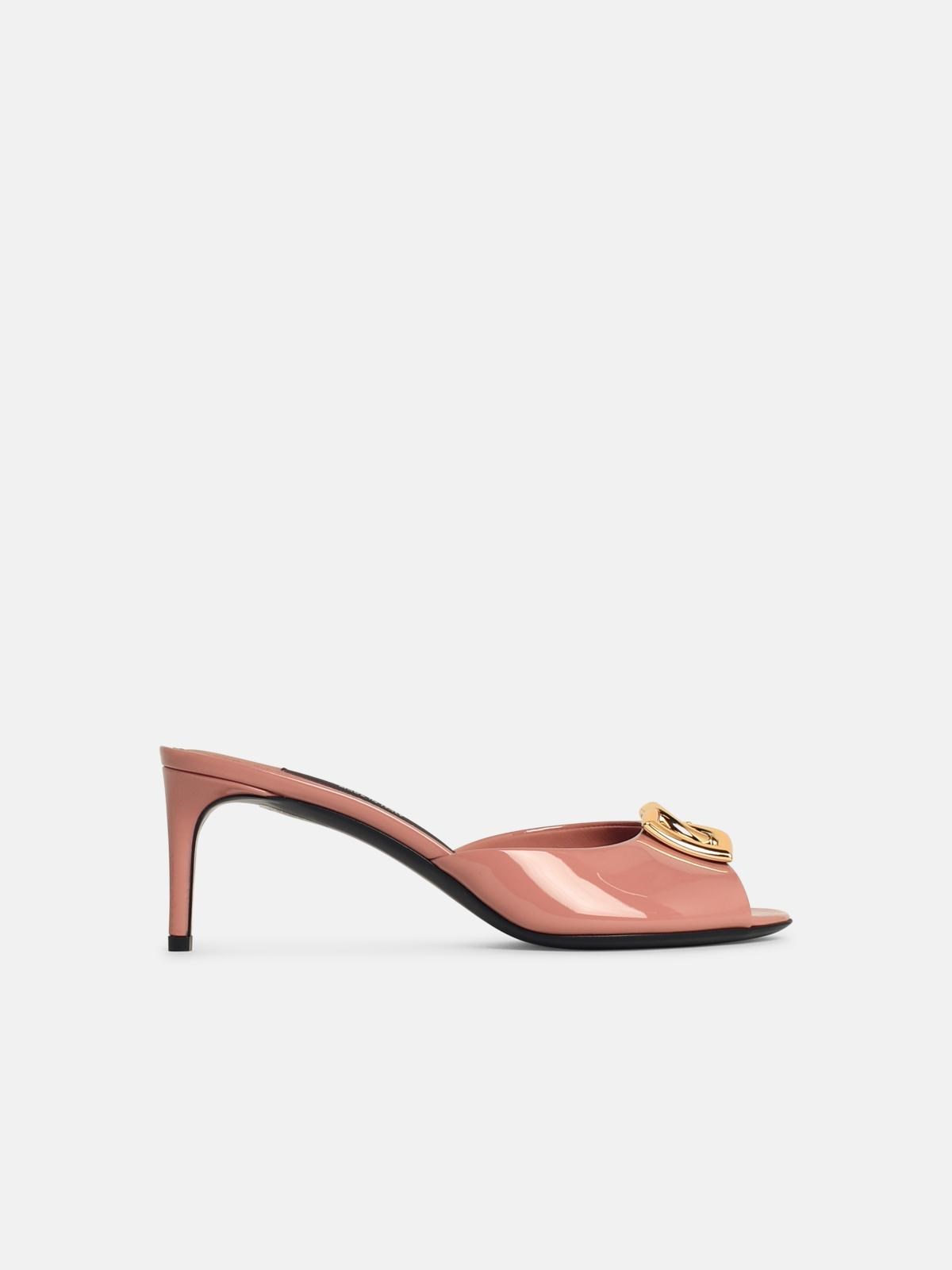 Dolce & Gabbana Pink Leather Sandals