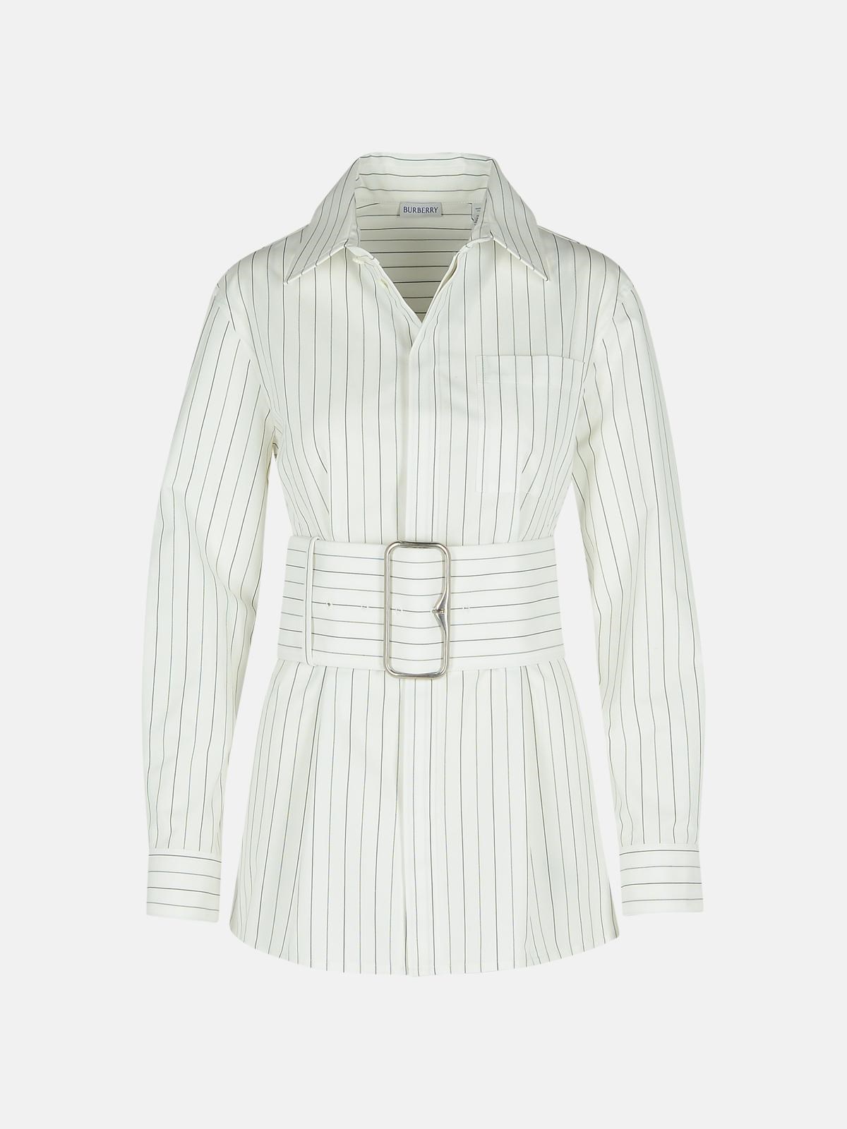 Burberry BURBERRY White Cotton Dress　バーバリー ホワイト コットン ドレス