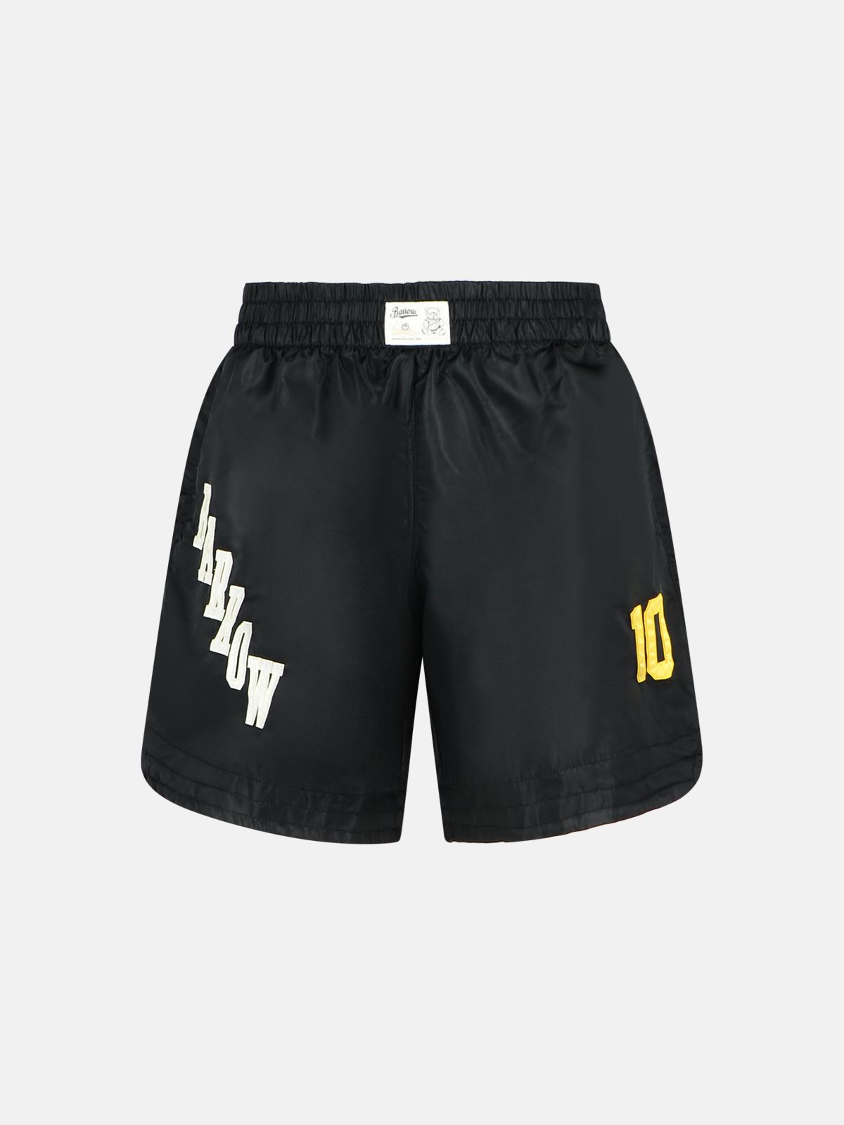 Barrow Black Polyamide Bermuda Shorts In Black