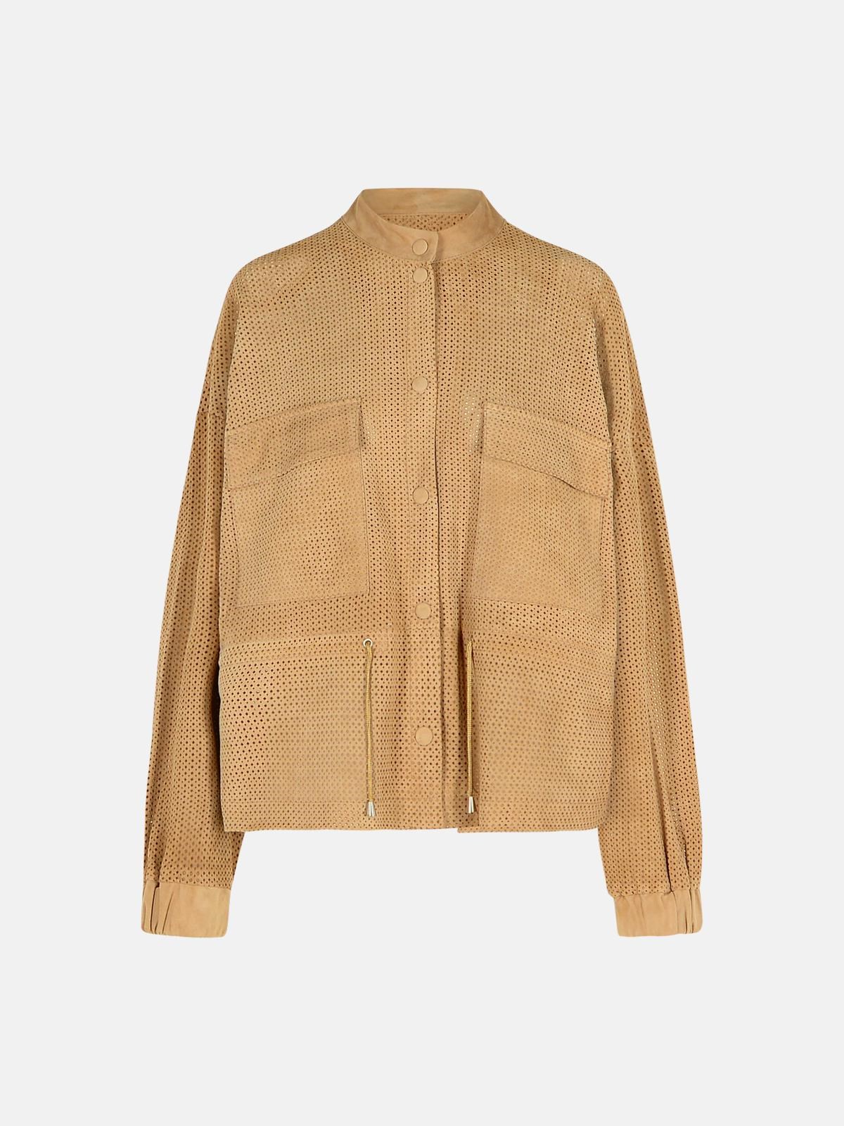 Bully Beige Leather Jacket