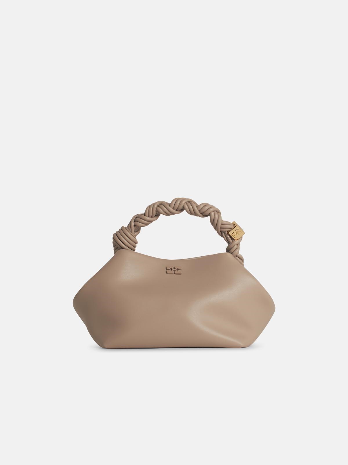 Ganni 'bou' Ivory Recycled Leather Blend Bag