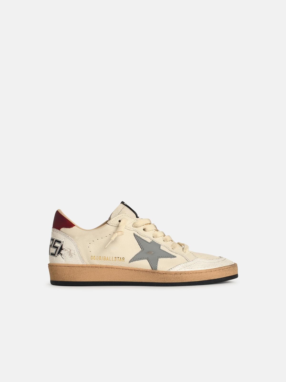 GOLDEN GOOSE 'Ball Star' White Leather Sneakers