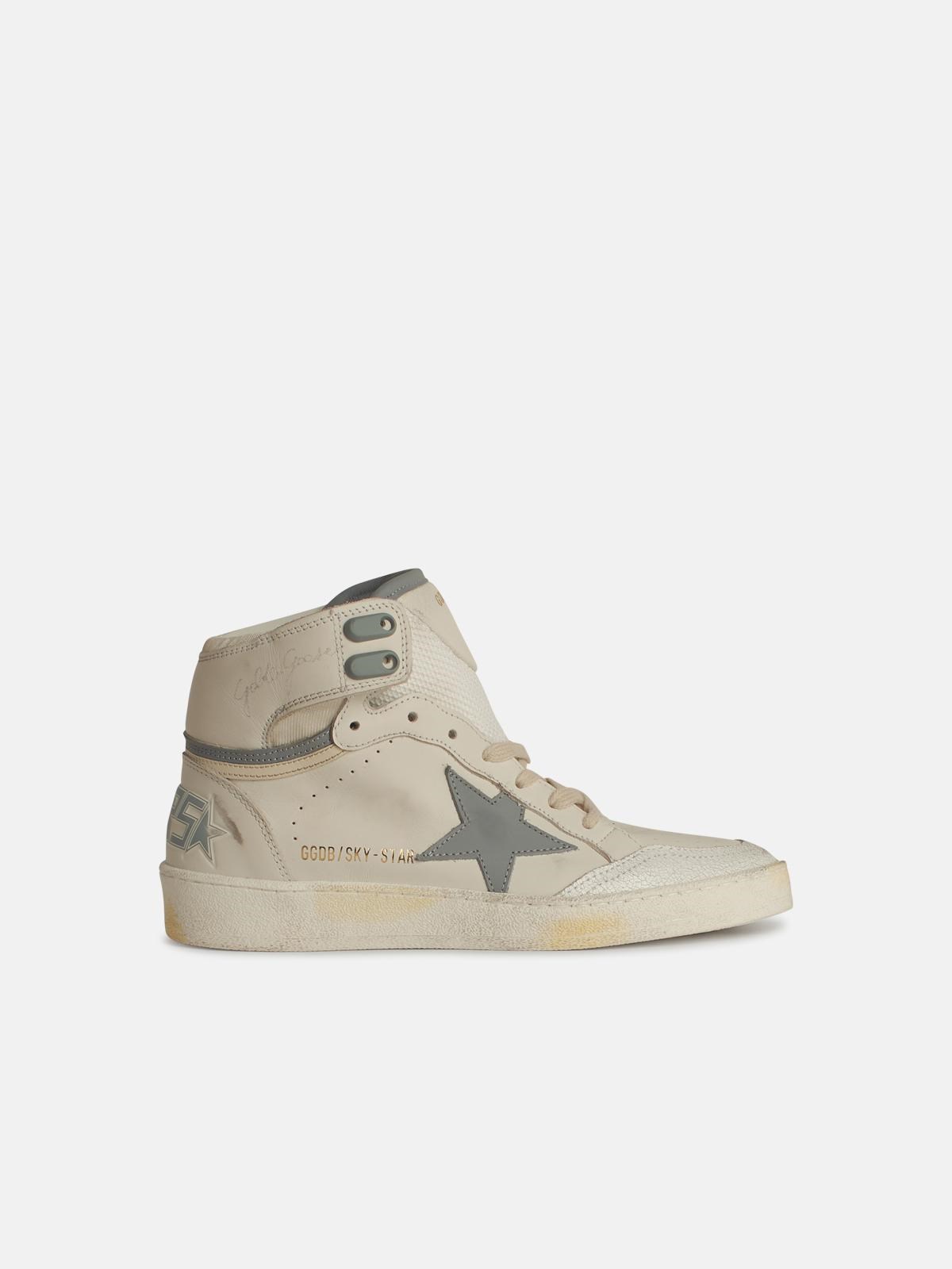 Golden Goose 'sky Star' White Leather Sneakers In White