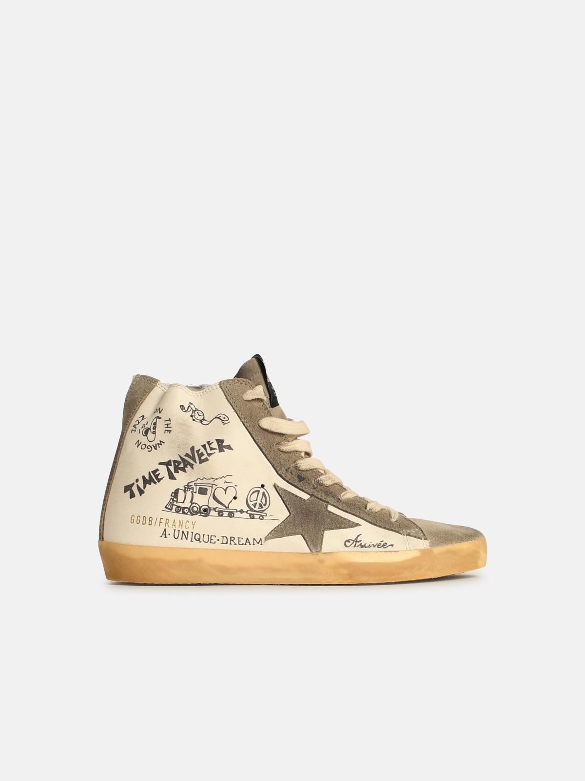 Golden Goose 'francy' White Leather Sneakers In White