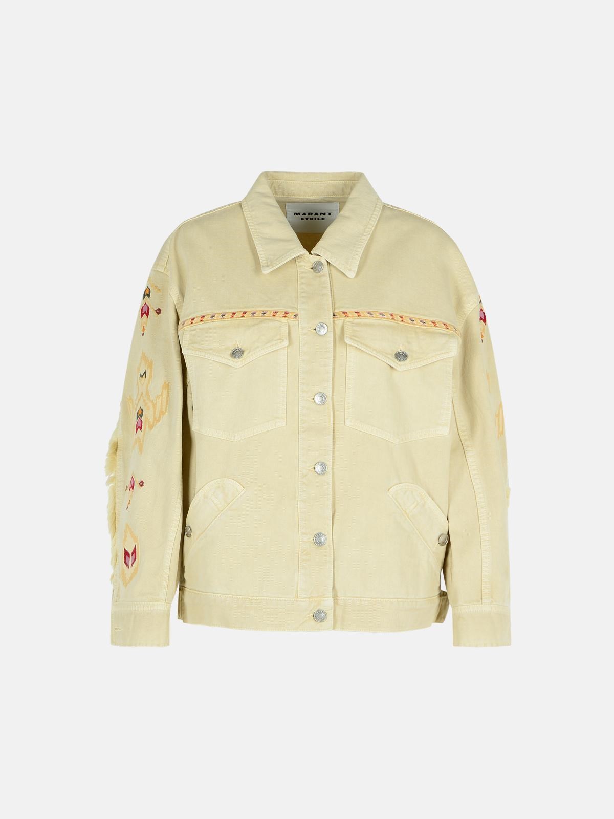 Isabel Marant Étoile 'manona' Beige Cotton Blend Jacket