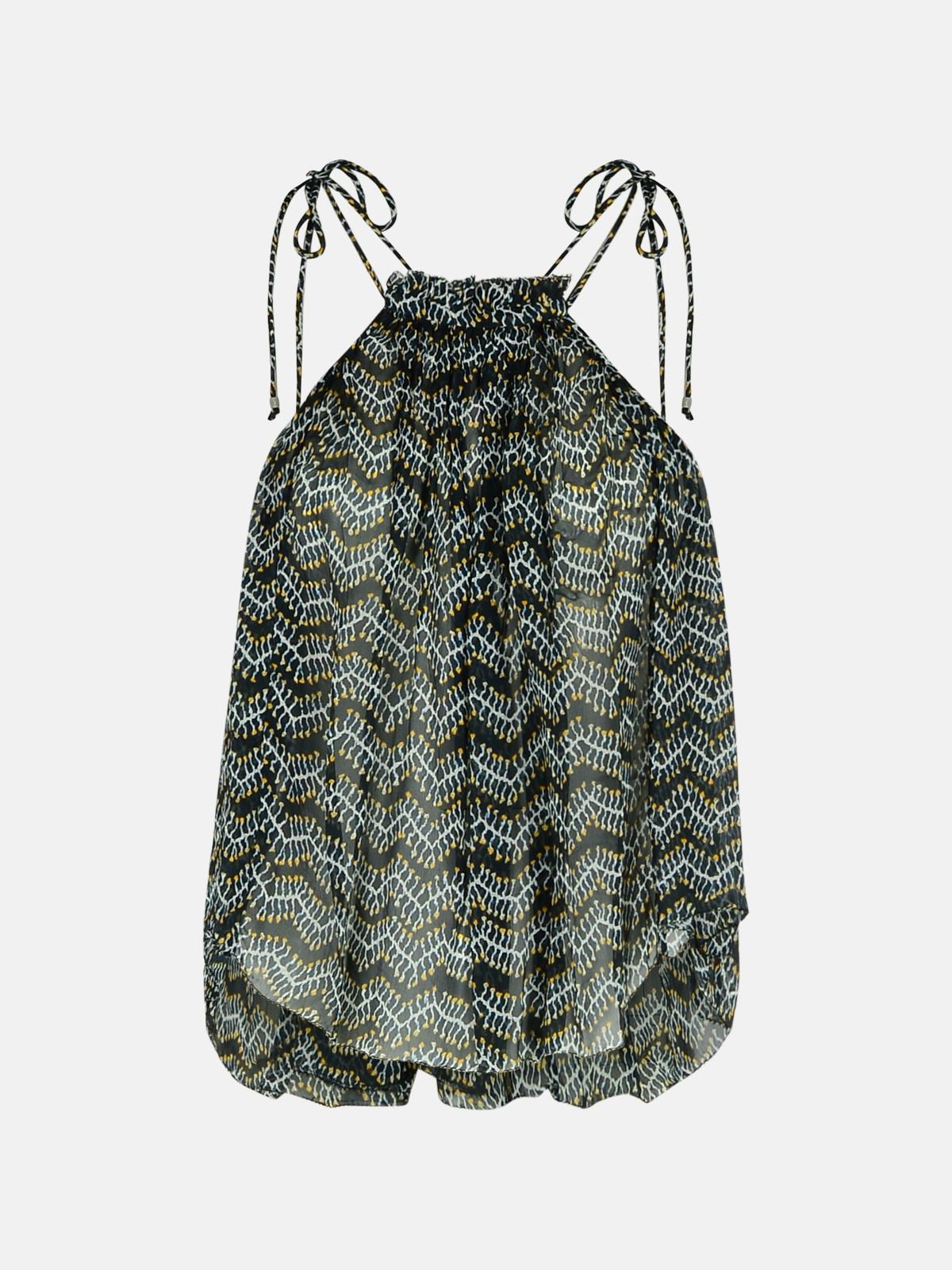 Isabel Marant Étoile 'akila' Black Viscose Top