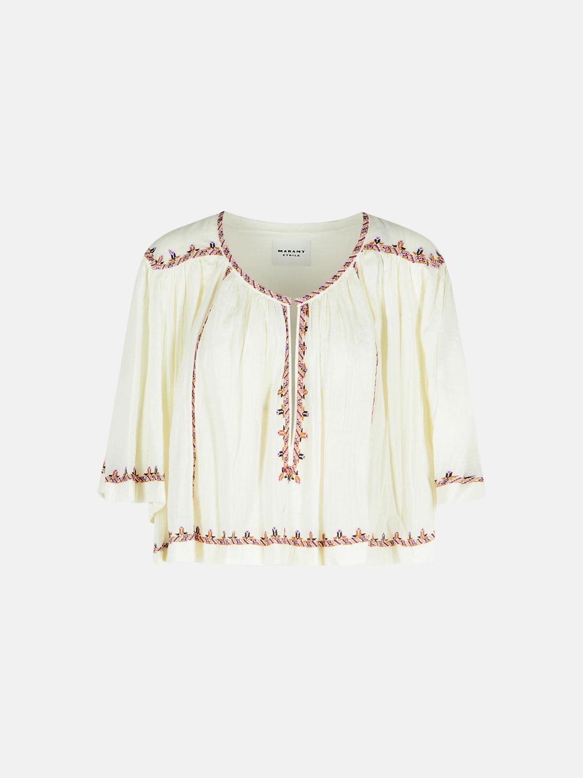 Isabel Marant Étoile 'felicity' Beige Cotton Blouse