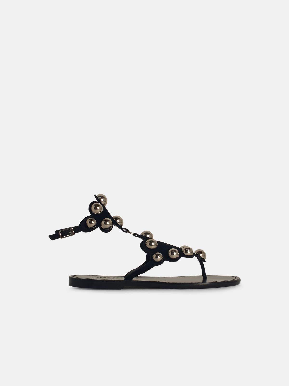 Isabel Marant Étoile 'velvee' Black Leather Sandals