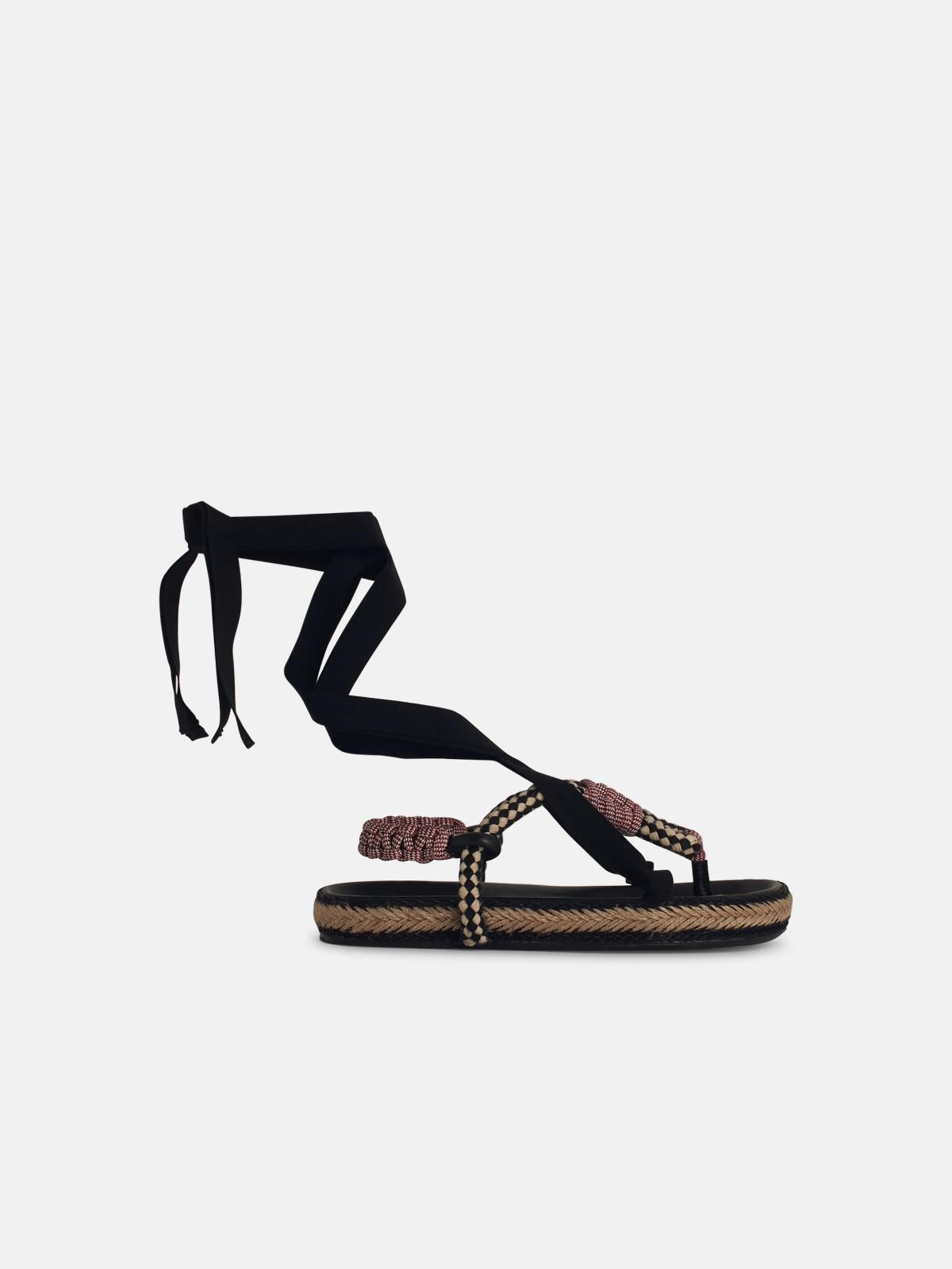 Isabel Marant Étoile 'gypsa' Black Cotton Blend Sandals