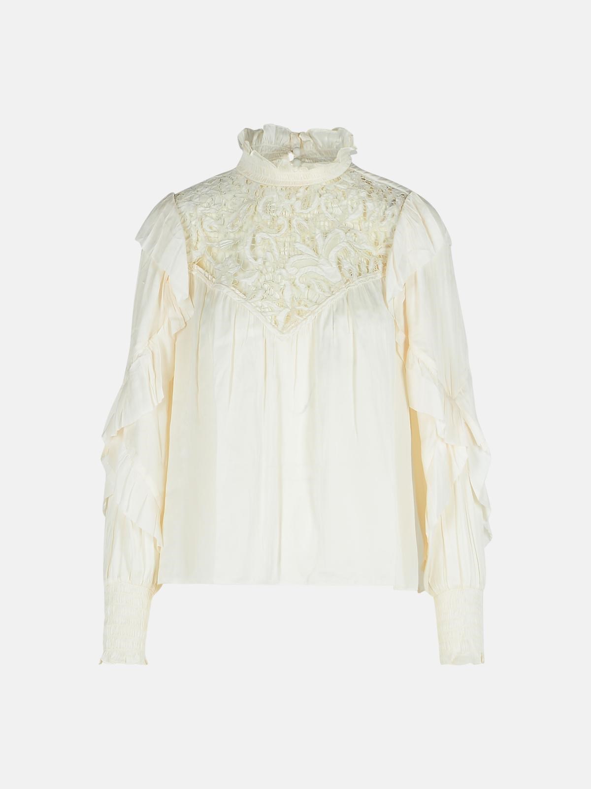 Isabel Marant 'seila' Beige Polyester Blouse