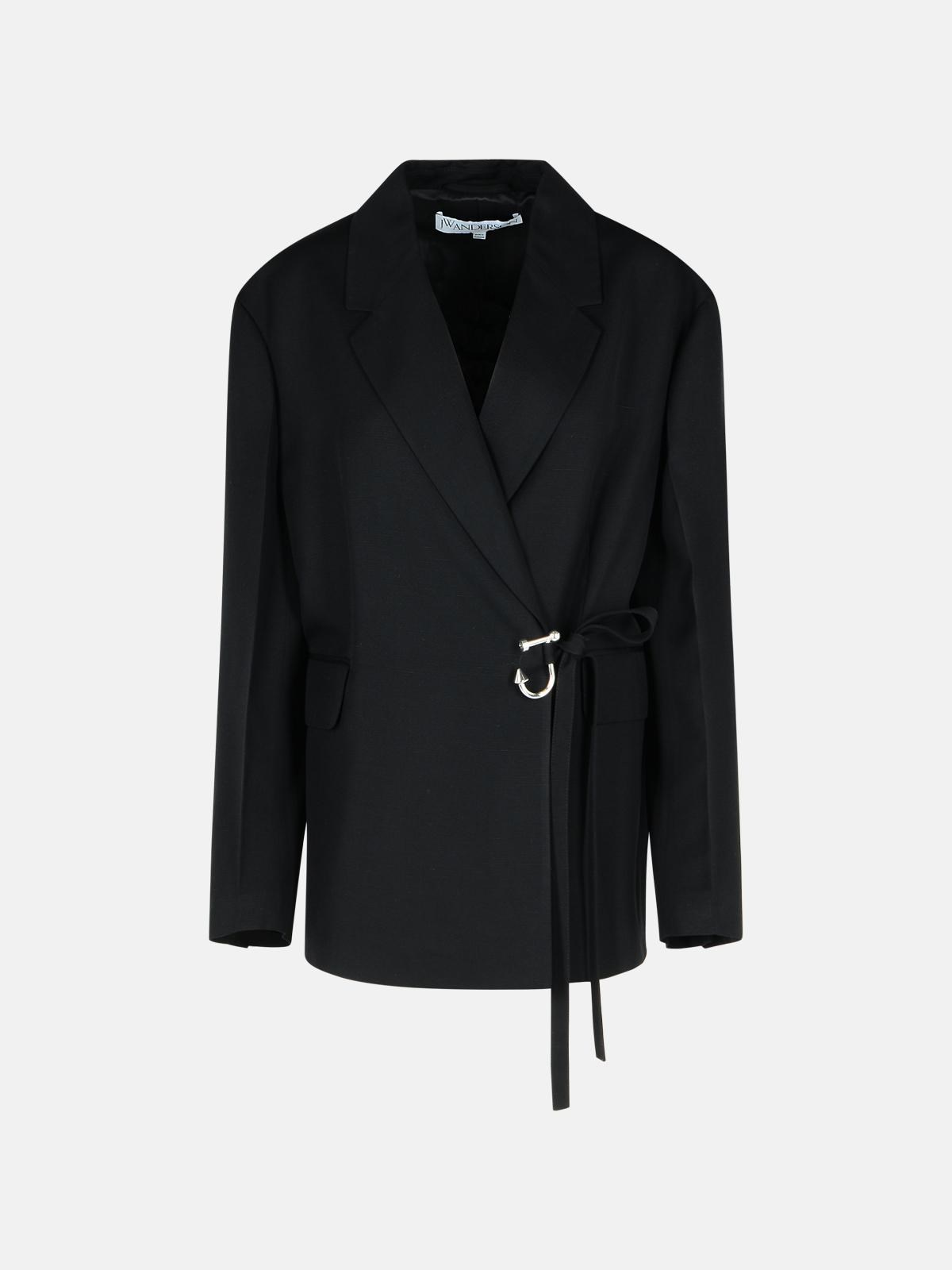 JW ANDERSON 'T' Black Viscose Blazer　JW ANDERSON 'T' ブラック ビスコース ブレザー JW