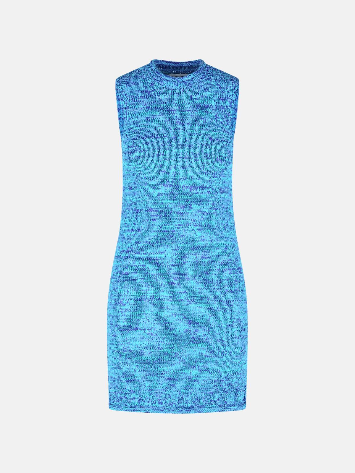 Jw Anderson 'space Dye' Cotton Blend Dress In Blue