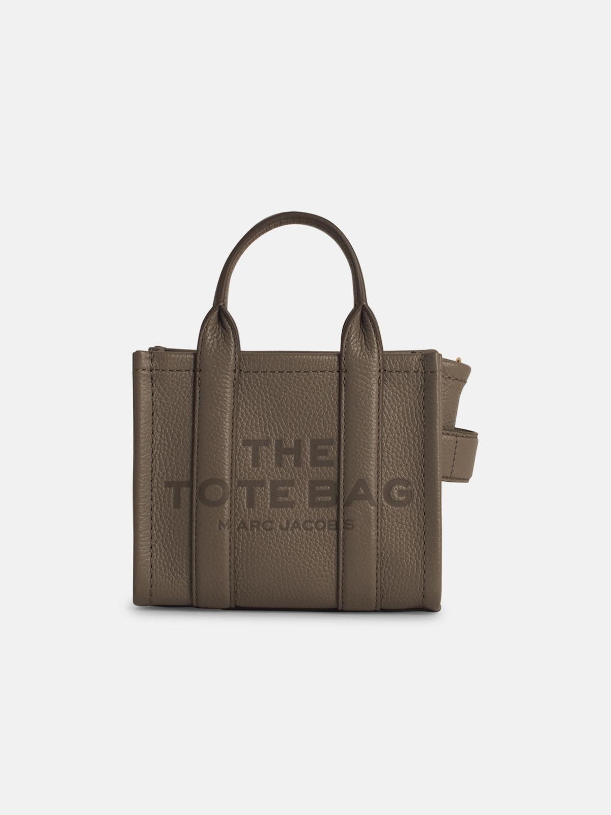 MARC JACOBS 'The Mini Tote' Grey Leather Bag