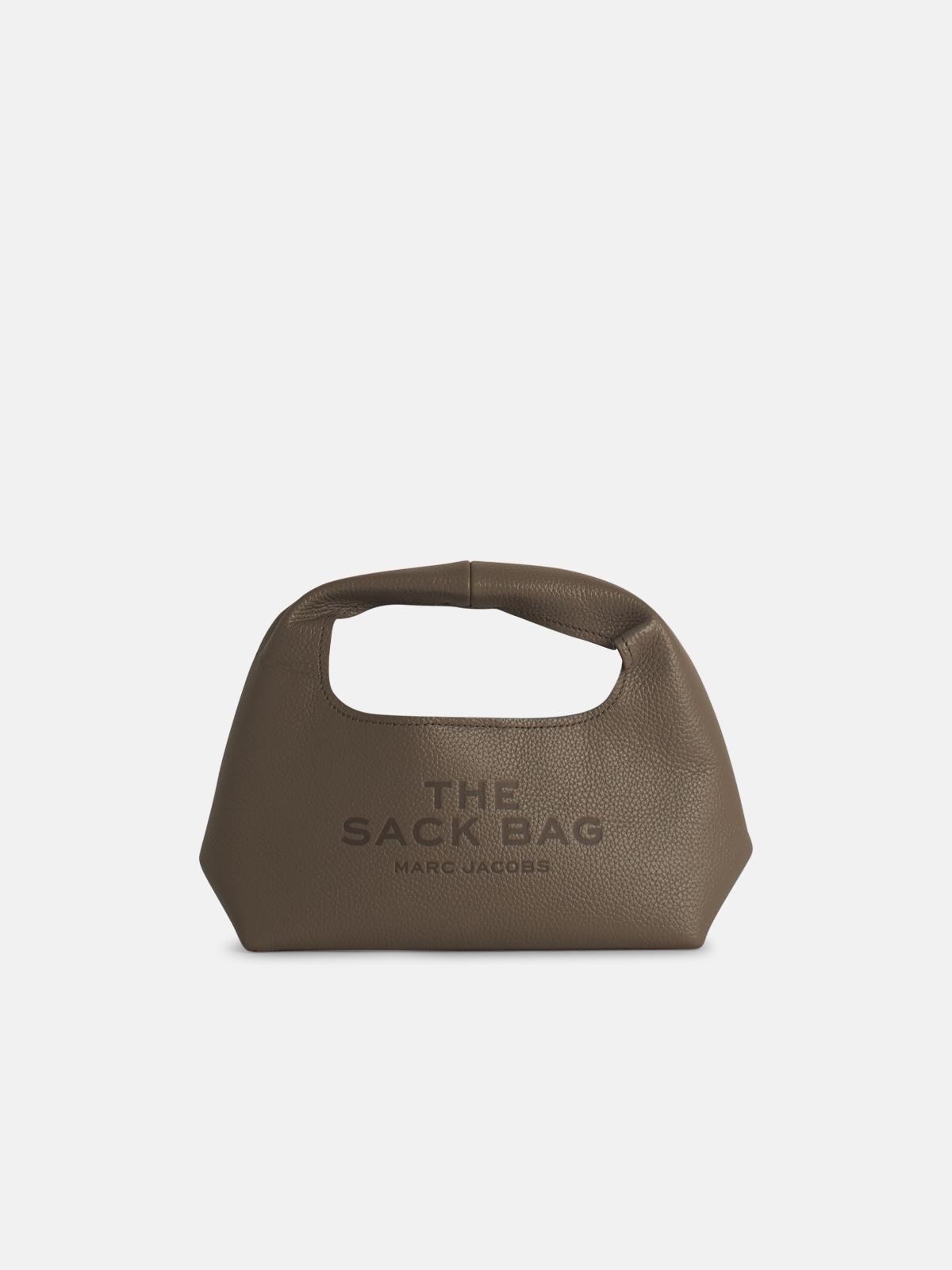 MARC JACOBS 'Sack Mini' Grey Leather Bag
