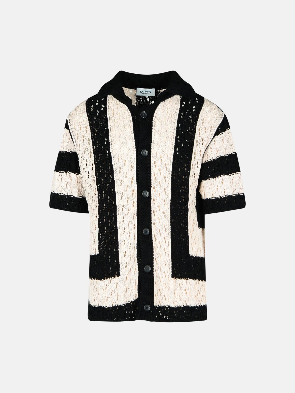 Laneus Black Cotton Sweater