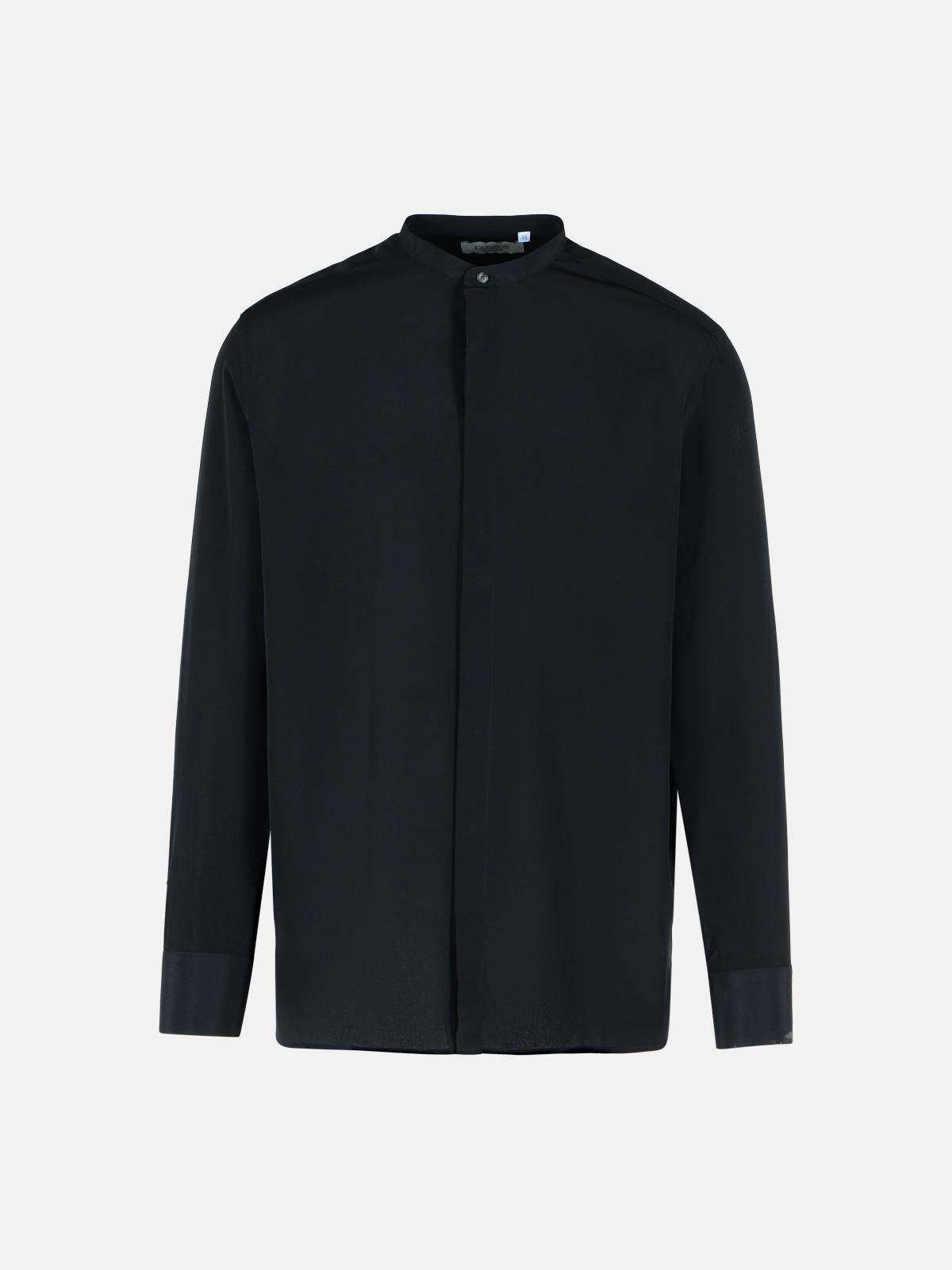 Laneus Black Silk Shirt