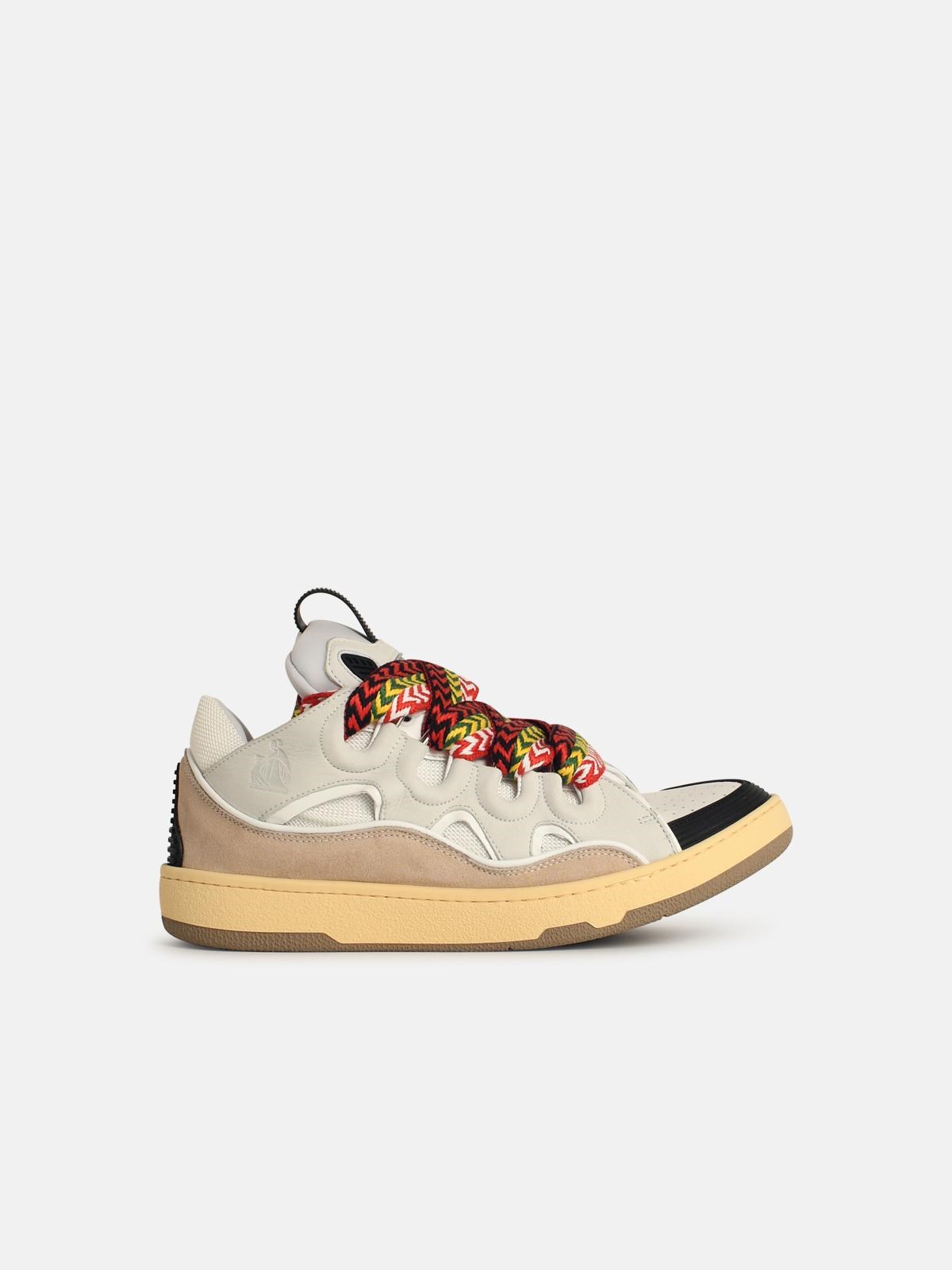Lanvin 'curb' White Leather Blend Trainers