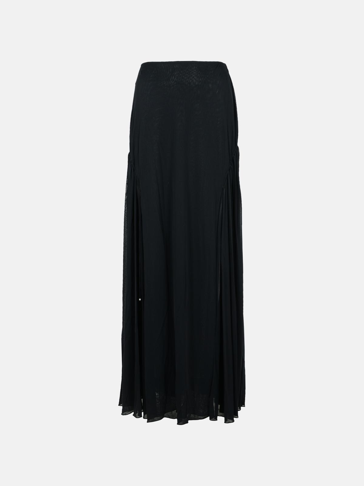 Lanvin 'flared' Black Viscose Blend Skirt In Black