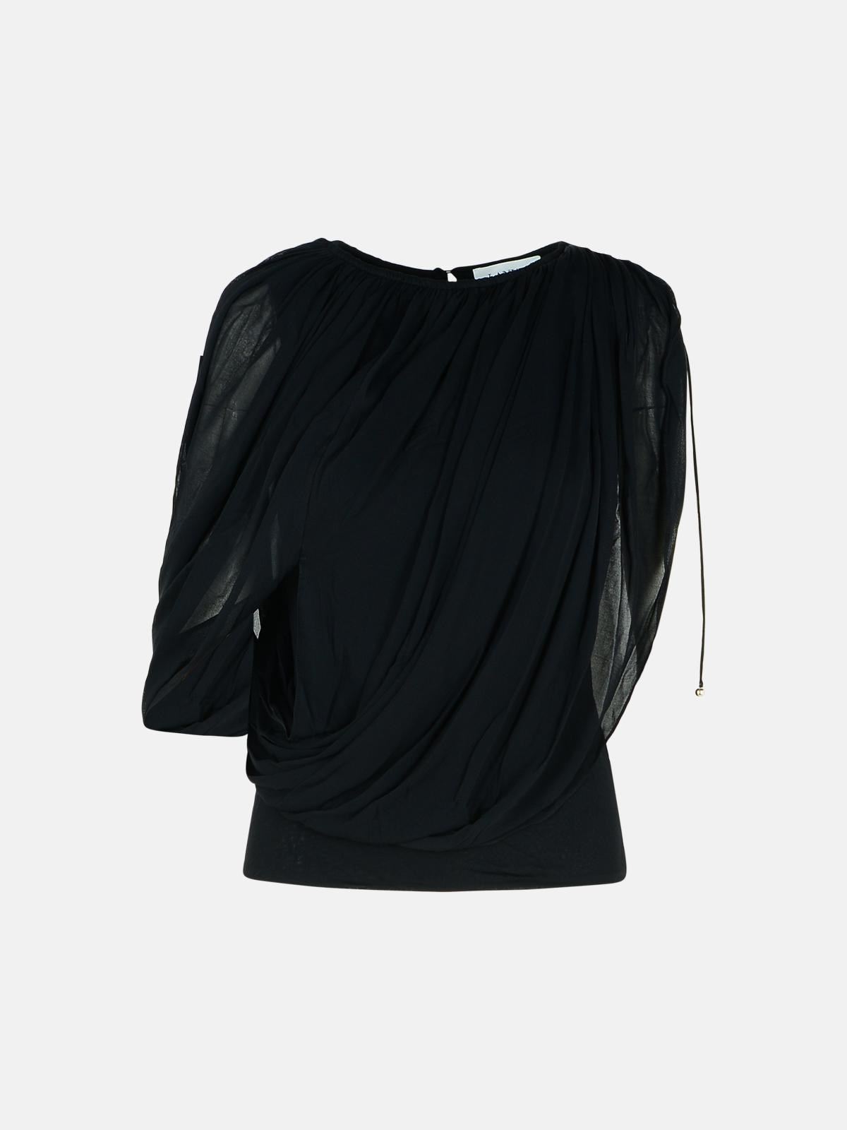 Lanvin 'draped' Viscose Blend Top In Black