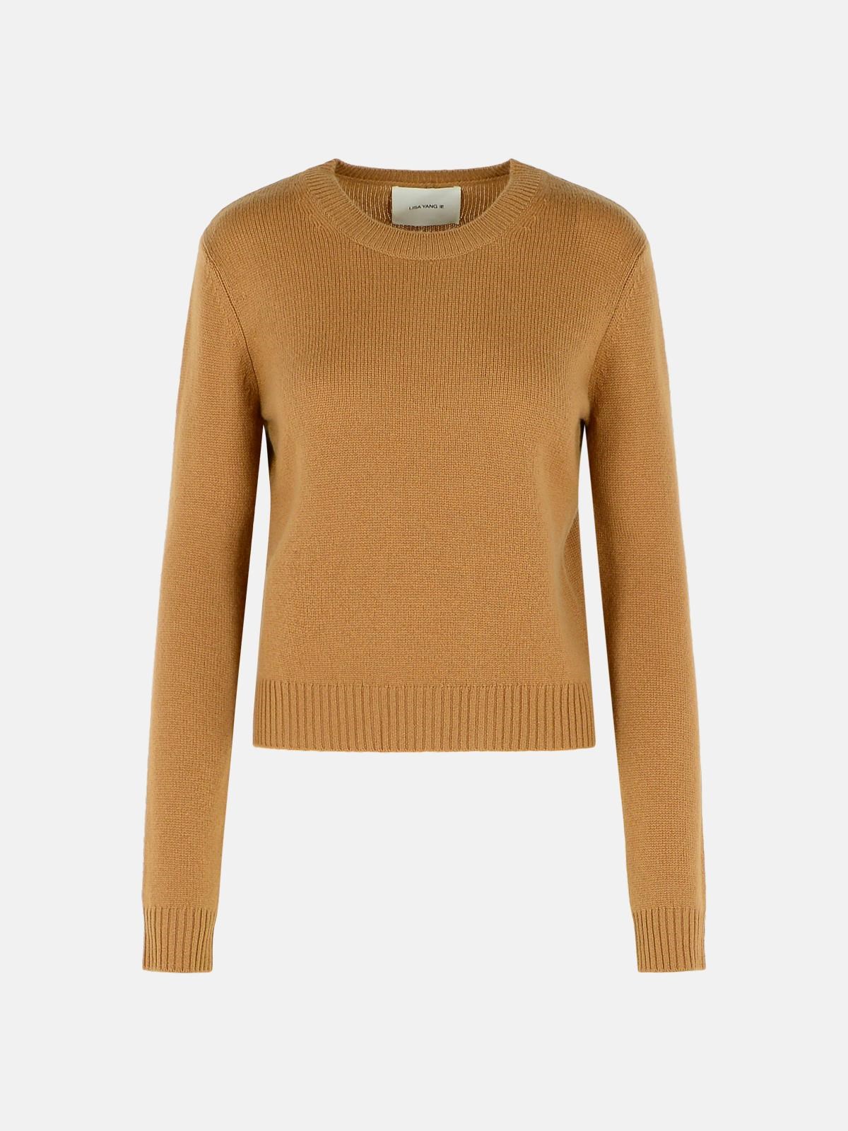 Lisa Yang 'mable' Brown Cashmere Sweater