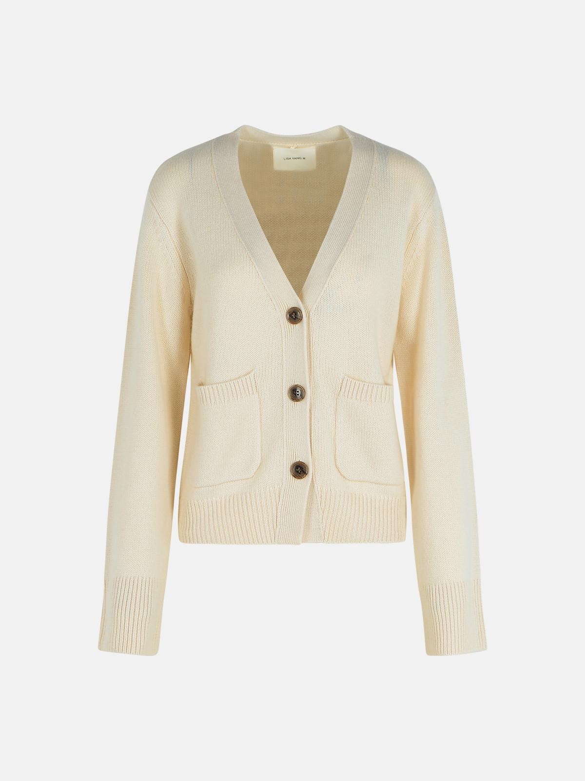 Lisa Yang 'danni' Cream Cashmere Cardigan