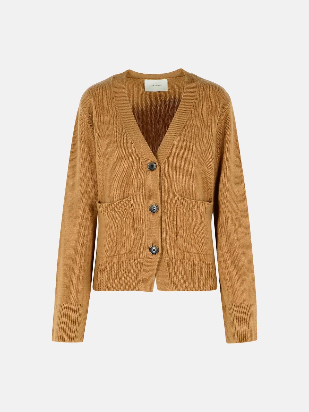 Lisa Yang 'danni' Brown Cashmere Cardigan In Brown