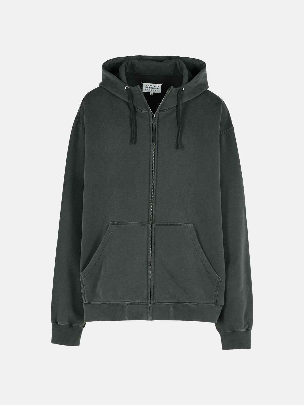 MAISON MARGIELA Black Cotton Sweatshirt　MAISON MARGIELA ブラック コットン スウェットシャツ MAISON