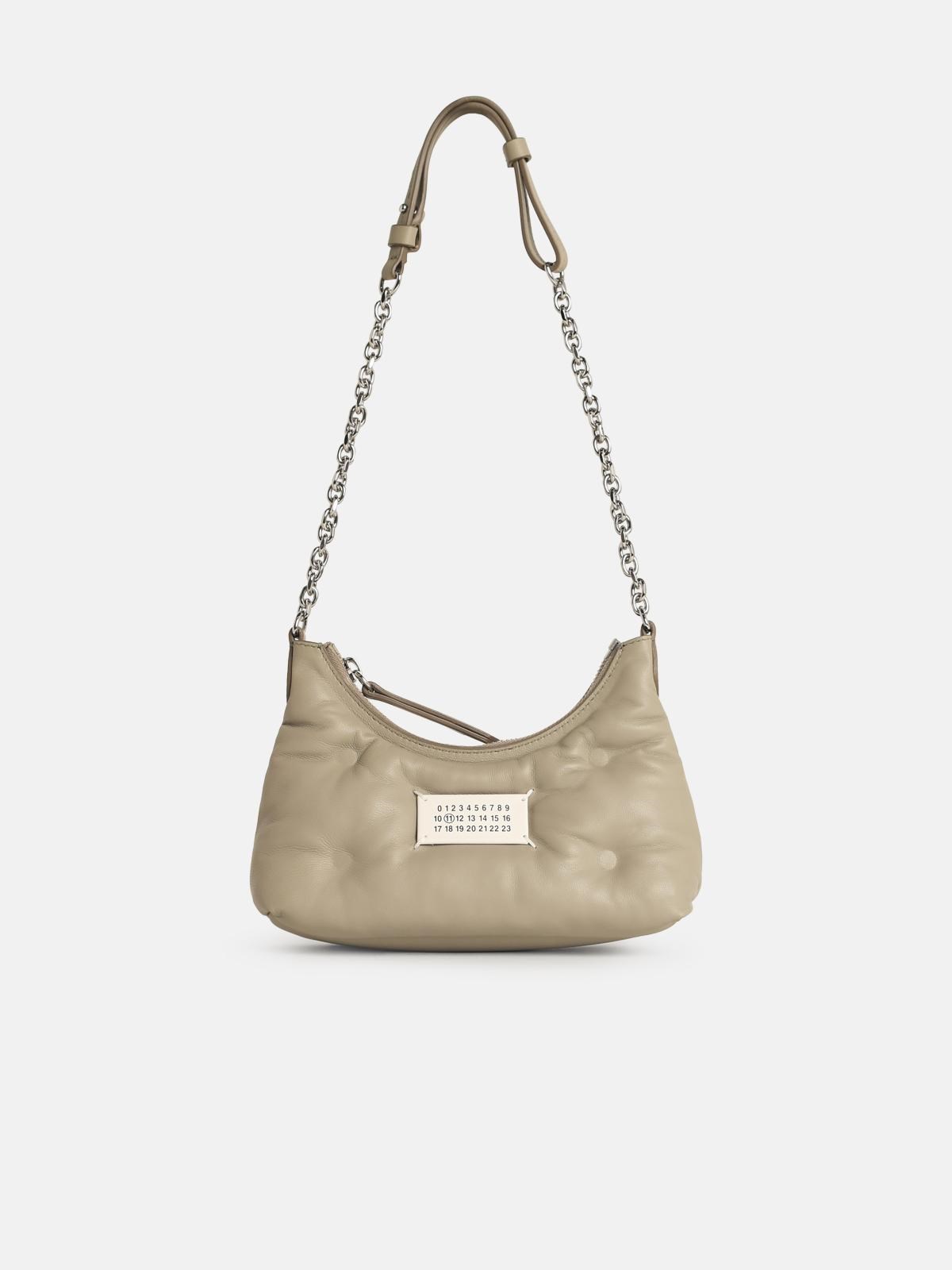 Maison Margiela Small 'hobo' Grey Leather Bag