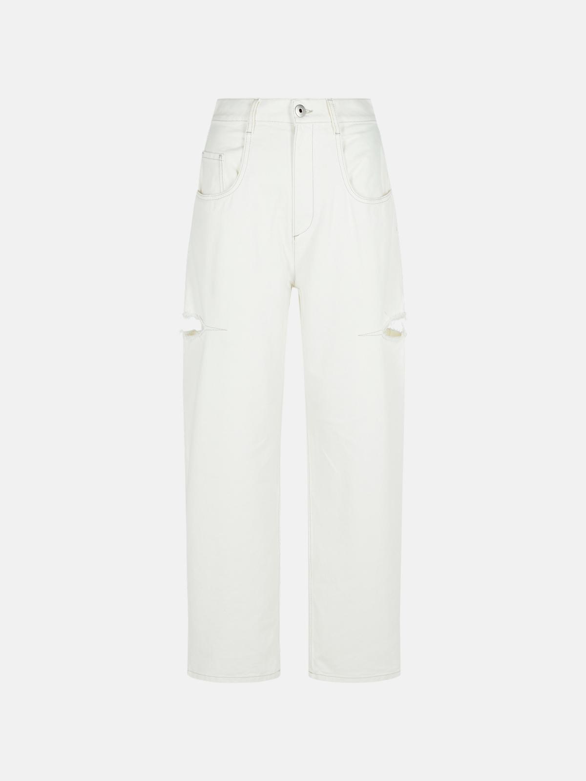 MAISON MARGIELA WHITE COTTON JEANS